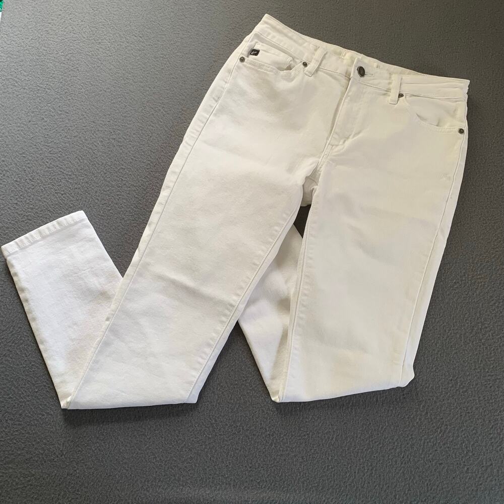 KanCan Katherine Mid Rise Super Skinny Slim Jeans Size 9/28 Stretch White Denim - Picture 2 of 10